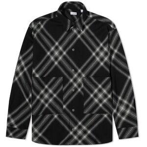Burberry Check Wool Shirt $1000 size XL(52)